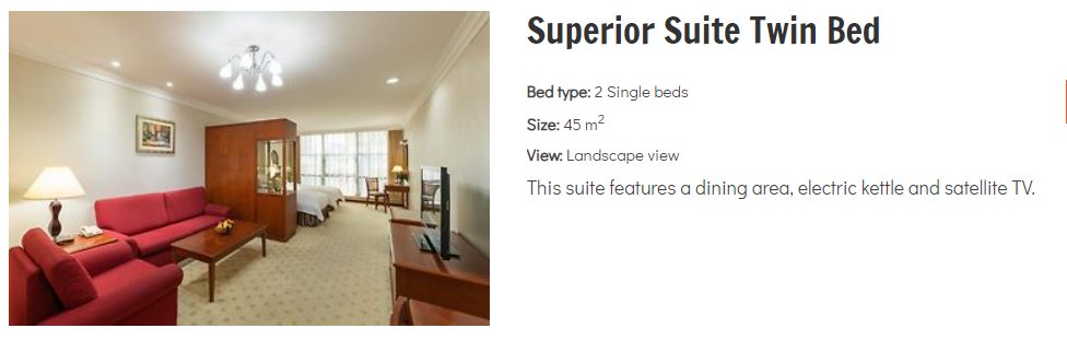 اتاق superior suite twin bed